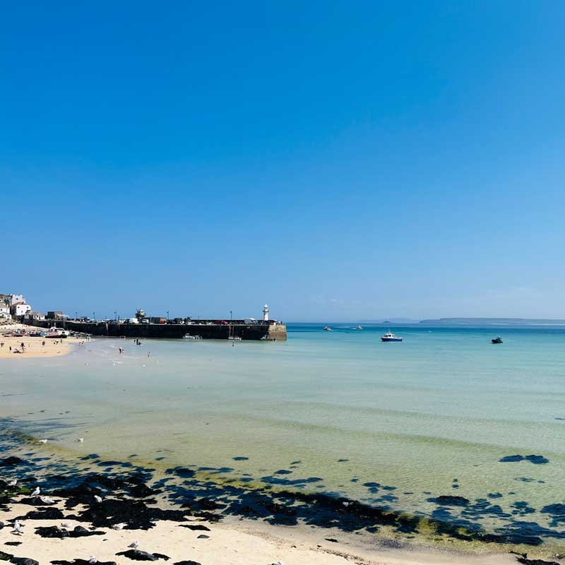 St Ives Harbour on a summers day